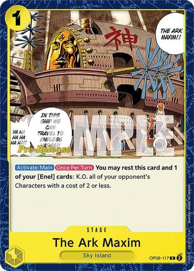 The Ark Maxim OP06-117 Wings of the Captain Pre-Release Cards Card