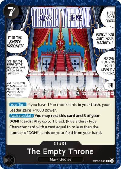 The Empty Throne OP13-099 Carrying On His Will Card
