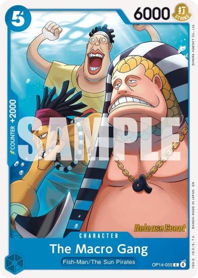 The Macro Gang OP14-055 The Azure Sea's Seven Release Event Cards Card