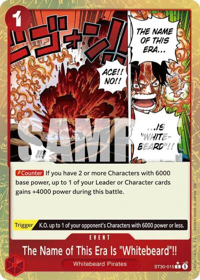 The Name of This Era Is "Whitebeard"!! (Parallel) ST30-015 Starter Deck EX: Luffy & Ace Card