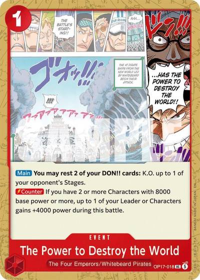 The Power to Destroy the World OP17-018 The World's Strongest Warriors Card