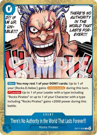 There's No Authority in the World That Lasts Forever!!! OP17-055 The World's Strongest Warriors Card