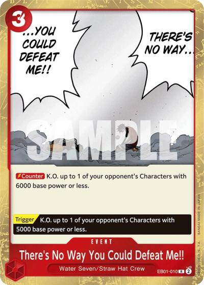 There's No Way You Could Defeat Me!! EB01-010 Extra Booster: Memorial Collection Card