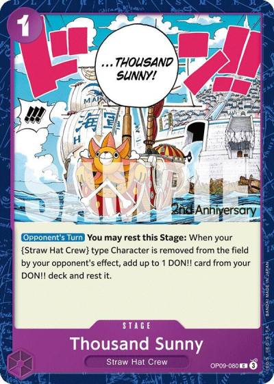 Thousand Sunny OP09-080 Emperors in the New World: 2nd Anniversary Tournament Cards Card