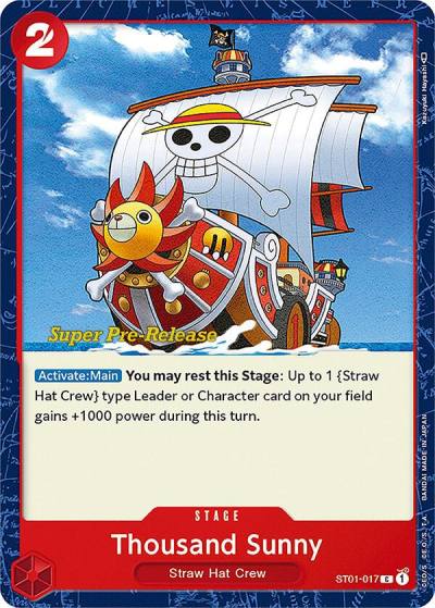 Thousand Sunny ST01-017 Super Pre-Release Starter Deck 1: Straw Hat Crew Card