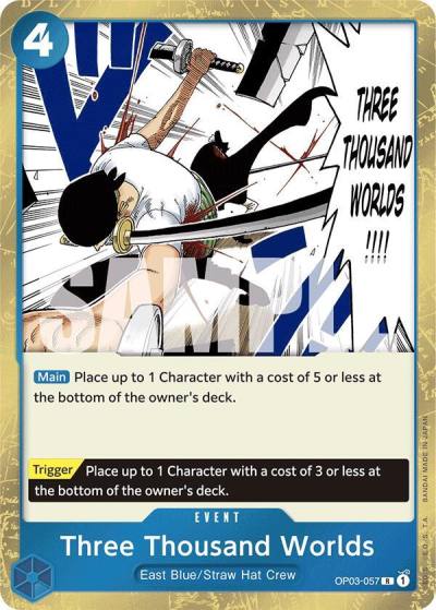 Three Thousand Worlds (Jolly Roger Foil) OP03-057 Premium Booster -The Best- Card