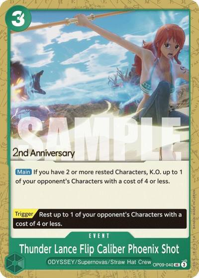 Thunder Lance Flip Caliber Phoenix Shot OP09-040 Emperors in the New World: 2nd Anniversary Tournament Cards Card