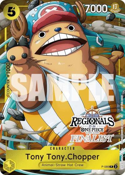 Tony Tony.Chopper (Online Regional Finalist Card Set 2025 Vol.2) P-089 One Piece Promotion Cards Card