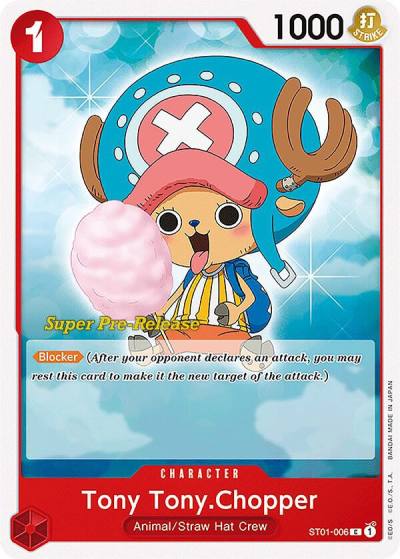 Tony Tony.Chopper ST01-006 Super Pre-Release Starter Deck 1: Straw Hat Crew Card