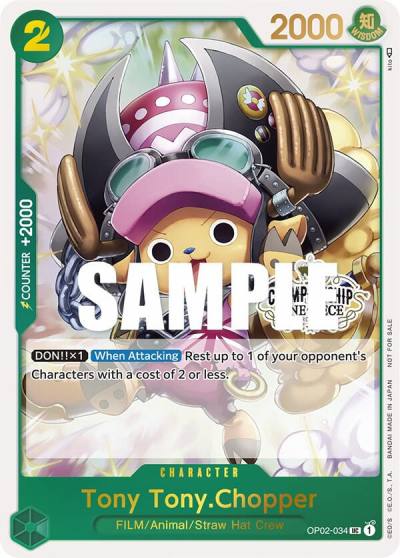 Tony Tony.Chopper (Store Championship Participation Pack) OP02-034 One Piece Promotion Cards Card