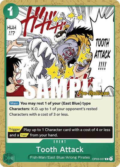Tooth Attack OP03-037 Pillars of Strength Pre-Release Cards Card