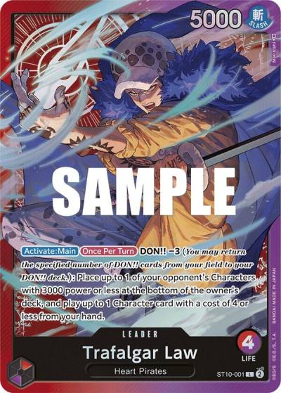 Trafalgar Law (001) ST10-001 Ultra Deck: The Three Captains Card