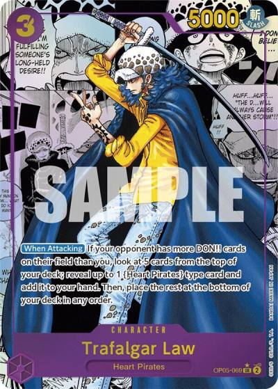 Trafalgar Law (069) (Alternate Art) (Manga) OP05-069 Awakening of the New Era Card