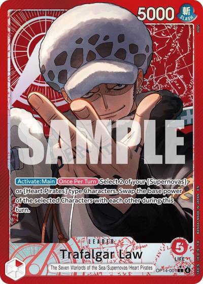 Trafalgar Law - OP14-001 (Alternate Art) OP14-001 The Azure Sea's Seven Card