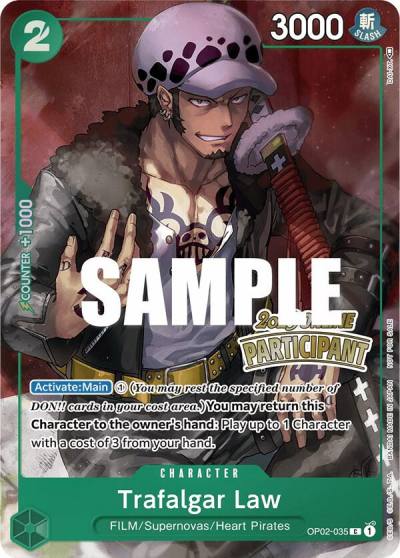 Trafalgar Law (Online Regional 2023) [Participant] OP02-035 One Piece Promotion Cards Card
