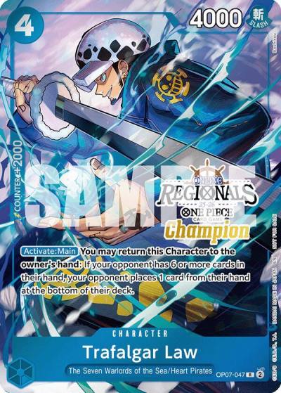 Trafalgar Law (Online Regional Champion Card Set 2025 Vol.2) OP07-047 One Piece Promotion Cards Card