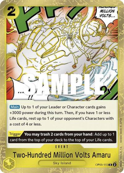 Two-Hundred Million Volts Amaru OP05-115 Awakening of the New Era Card