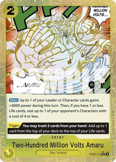 Two-Hundred Million Volts Amaru (Textured Foil) OP05-115 Premium Booster -The Best- Card