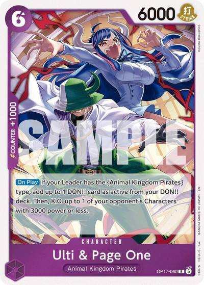 Ulti & Page One OP17-060 The World's Strongest Warriors Card