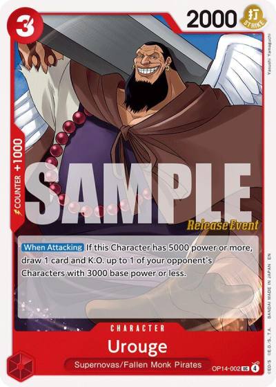 Urouge OP14-002 The Azure Sea's Seven Release Event Cards Card