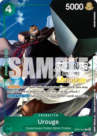 Urouge (Regional Champion Card Set 2025 Vol.1) OP07-021 One Piece Promotion Cards Card