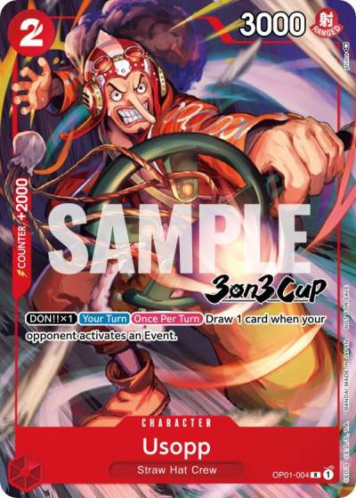 Usopp (3-on-3 Cup) [Participant] OP01-004 One Piece Promotion Cards Card