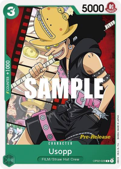 Usopp OP02-028 Paramount War Pre-Release Cards Card