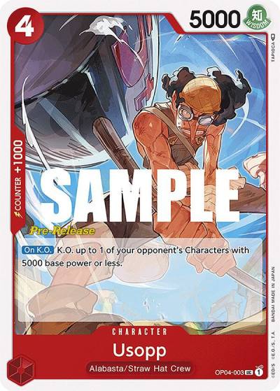 Usopp OP04-003 Kingdoms of Intrigue Pre-Release Cards Card