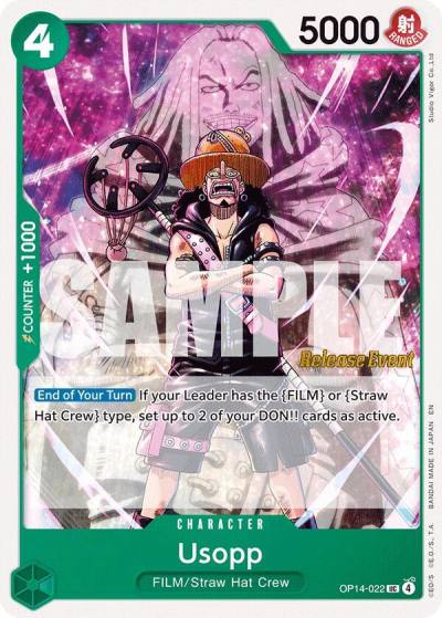 Usopp OP14-022 The Azure Sea's Seven Release Event Cards Card