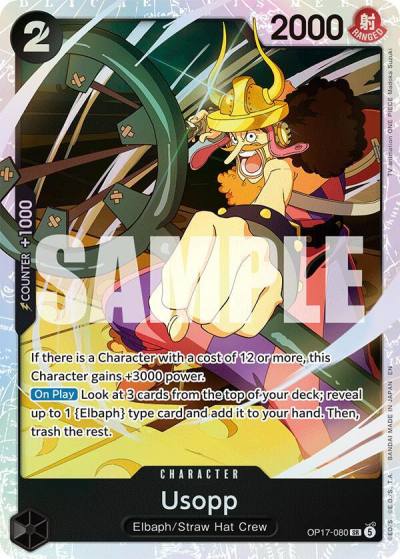 Usopp OP17-080 The World's Strongest Warriors Card