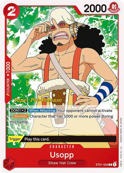 Usopp ST01-002 Super Pre-Release Starter Deck 1: Straw Hat Crew Card