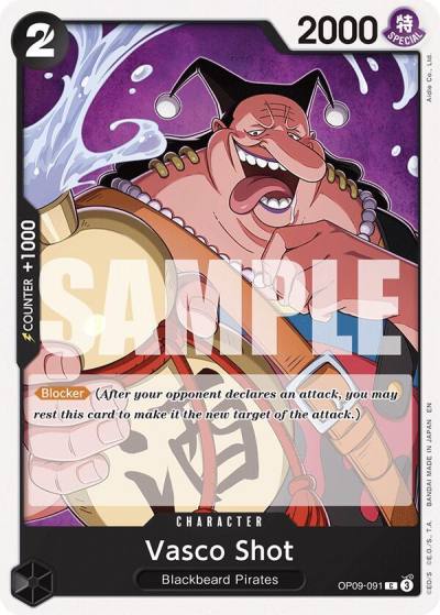 Vasco Shot (Reprint) OP09-091 Starter Deck 27: BLACK Marshall.D.Teach Card