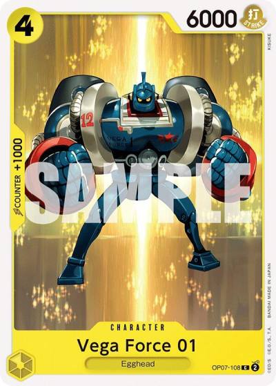 Vega Force 01 OP07-108 500 Years in the Future Card