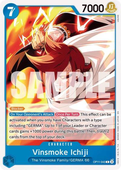 Vinsmoke Ichiji OP11-043 A Fist of Divine Speed Card