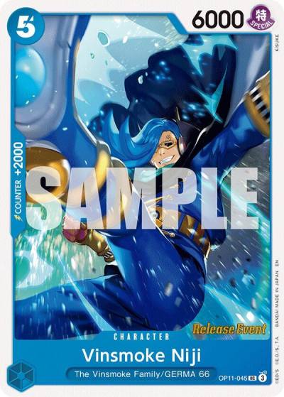 Vinsmoke Niji OP11-045 A Fist of Divine Speed Release Event Cards Card