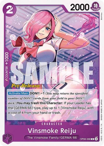 Vinsmoke Reiju (068) OP06-068 Wings of the Captain Pre-Release Cards Card