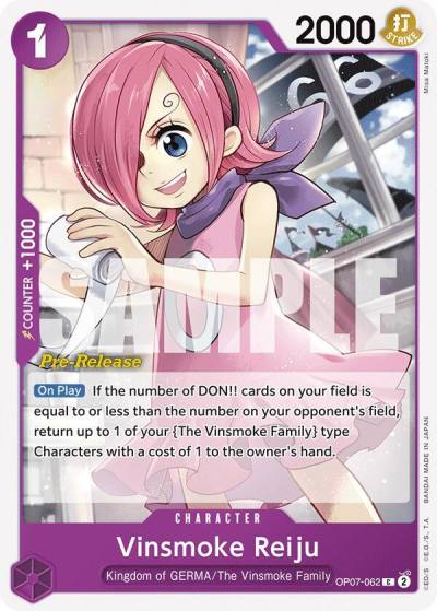 Vinsmoke Reiju OP07-062 500 Years in the Future Pre-Release Cards Card