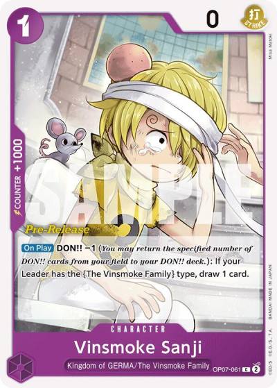 Vinsmoke Sanji OP07-061 500 Years in the Future Pre-Release Cards Card