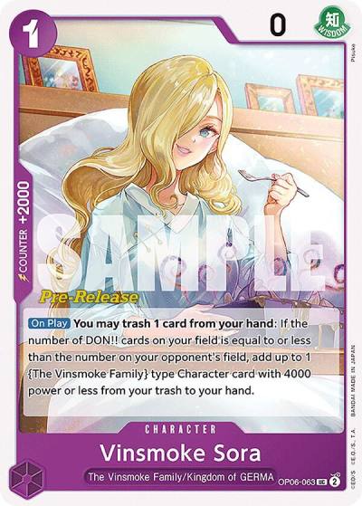 Vinsmoke Sora OP06-063 Wings of the Captain Pre-Release Cards Card