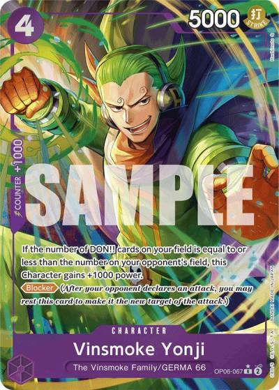 Vinsmoke Yonji (OP06-067) (Alternate Art) OP06-067 Premium Booster -The Best- Card