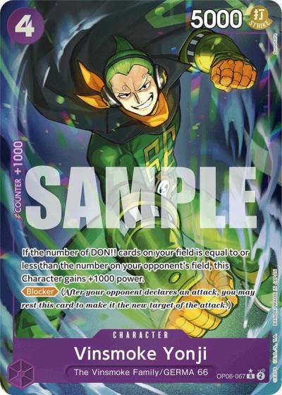 Vinsmoke Yonji (OP06-067) (Full Art) OP06-067 Premium Booster -The Best- Card