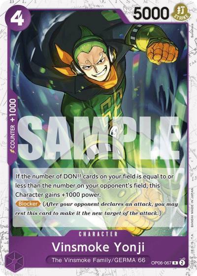 Vinsmoke Yonji (OP06-067) (Jolly Roger Foil) OP06-067 Premium Booster -The Best- Card
