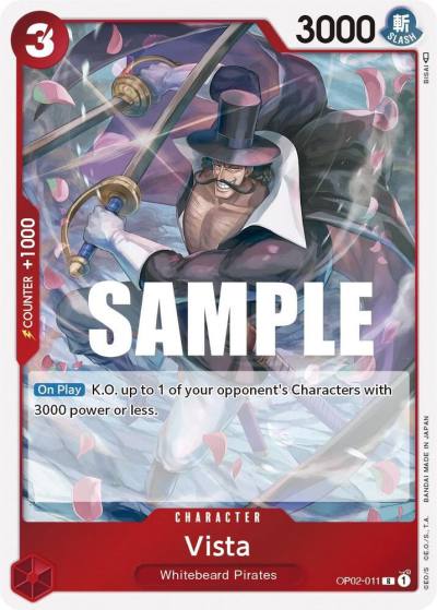 Vista OP02-011 Paramount War Card