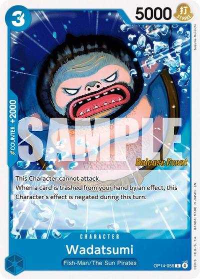 Wadatsumi OP14-056 The Azure Sea's Seven Release Event Cards Card