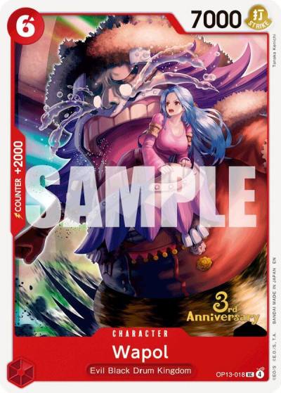 Wapol OP13-018 Carrying On His Will: 3rd Anniversary Tournament Cards Card