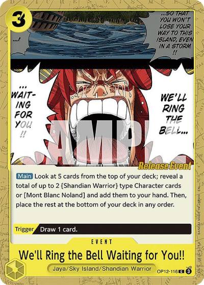 We'll Ring the Bell Waiting for You!! OP12-116 Legacy of the Master Release Event Cards Card