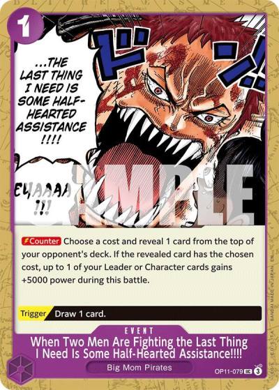 When Two Men Are Fighting the Last Thing I Need Is Some Half-Hearted Assistance!!!! OP11-079 A Fist of Divine Speed Card