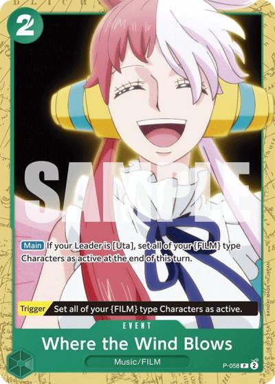 Where the Wind Blows P-058 Starter Deck 16: GREEN Uta Card