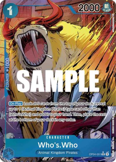 Who's.Who (Alternate Art) OP04-051 Kingdoms of Intrigue Card