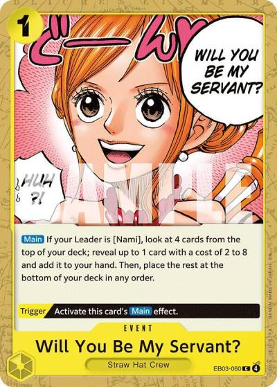 Will You Be My Servant? EB03-060 Extra Booster: One Piece Heroines Edition Card
